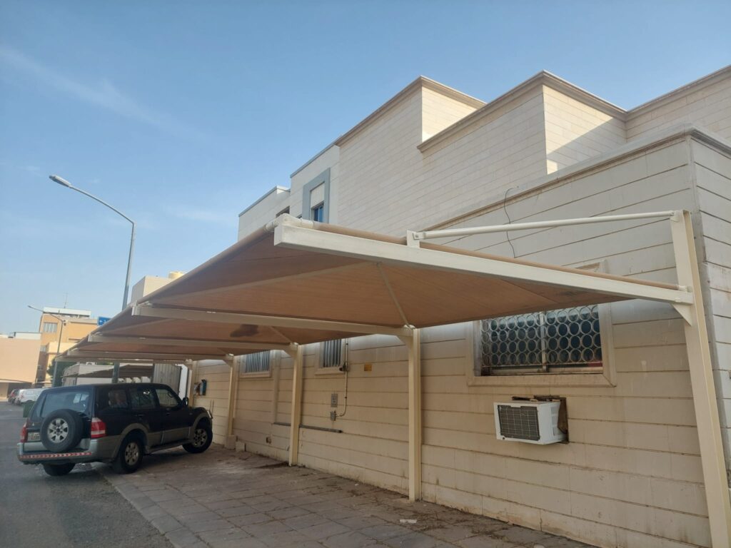 Metal car parking shade
